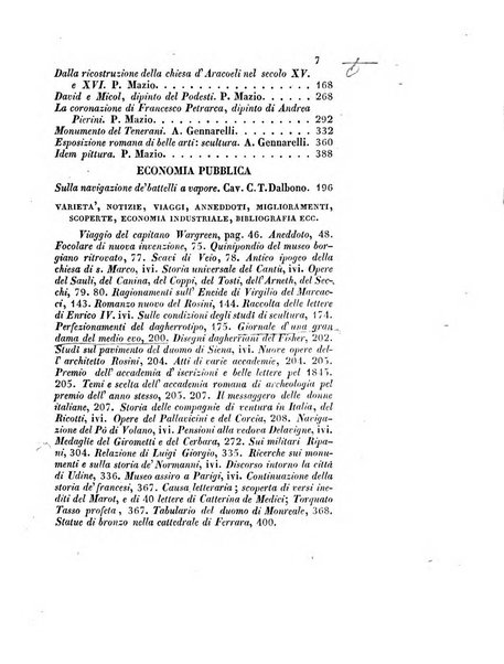 Il saggiatore giornale romano di storia, letteratura, belle arti, filologia e varietà