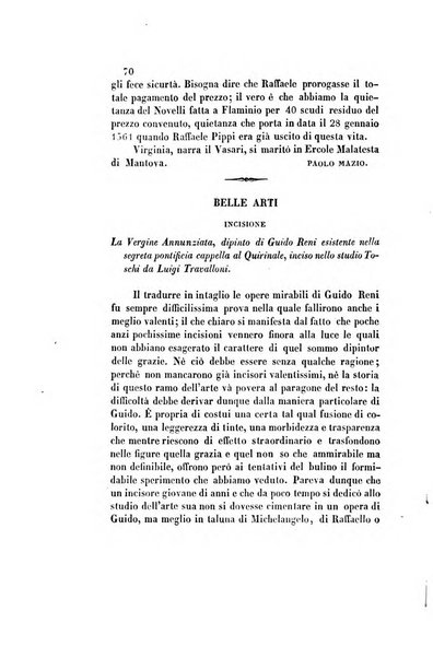 Il saggiatore giornale romano di storia, letteratura, belle arti, filologia e varietà