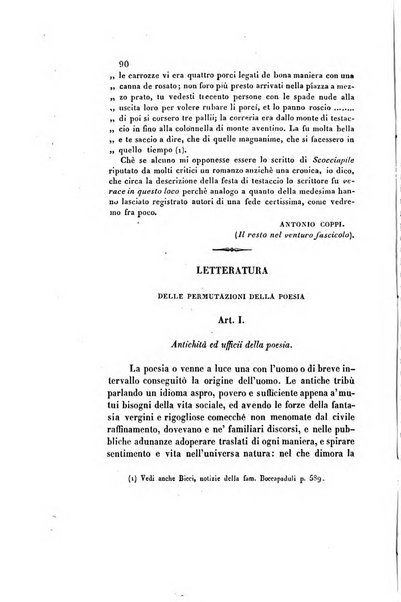 Il saggiatore giornale romano di storia, letteratura, belle arti, filologia e varietà