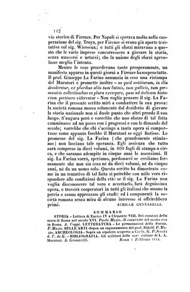 Il saggiatore giornale romano di storia, letteratura, belle arti, filologia e varietà