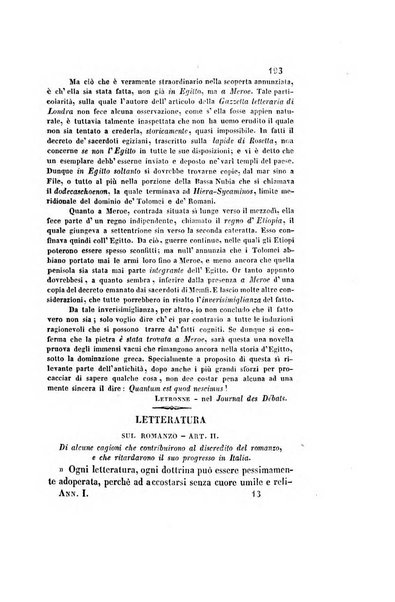 Il saggiatore giornale romano di storia, letteratura, belle arti, filologia e varietà