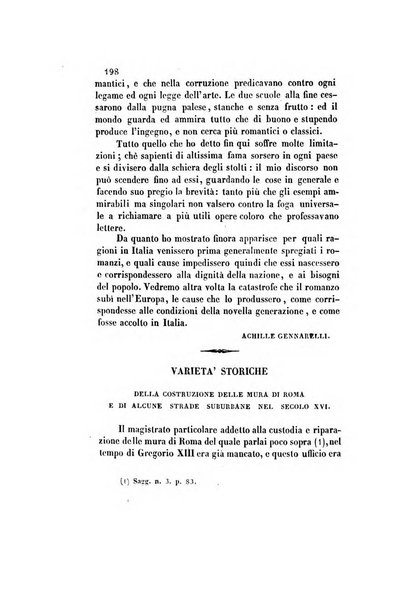 Il saggiatore giornale romano di storia, letteratura, belle arti, filologia e varietà