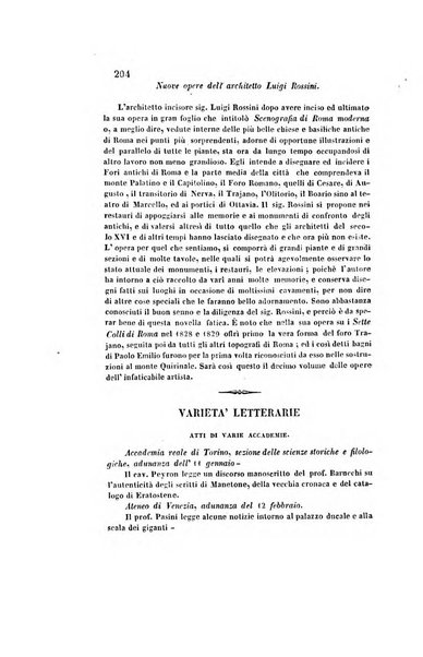 Il saggiatore giornale romano di storia, letteratura, belle arti, filologia e varietà