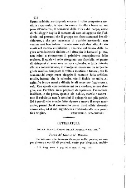 Il saggiatore giornale romano di storia, letteratura, belle arti, filologia e varietà