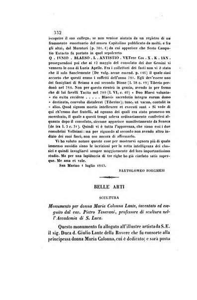 Il saggiatore giornale romano di storia, letteratura, belle arti, filologia e varietà