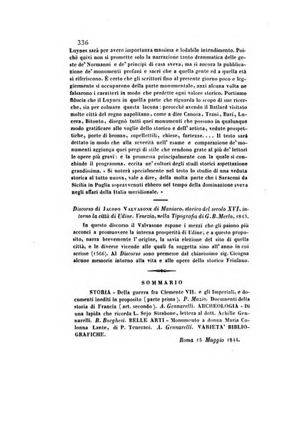 Il saggiatore giornale romano di storia, letteratura, belle arti, filologia e varietà