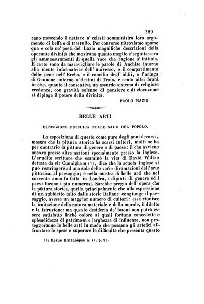 Il saggiatore giornale romano di storia, letteratura, belle arti, filologia e varietà