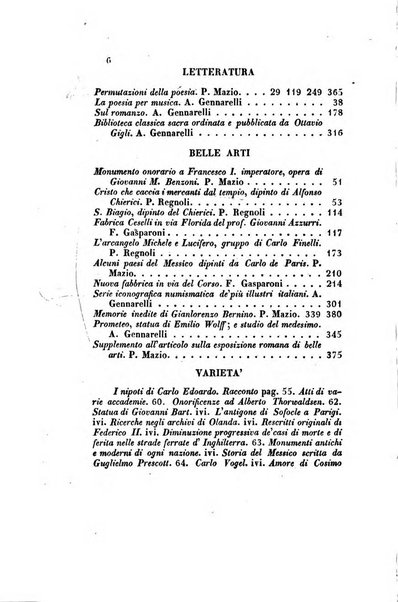 Il saggiatore giornale romano di storia, letteratura, belle arti, filologia e varietà