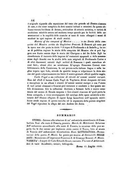 Il saggiatore giornale romano di storia, letteratura, belle arti, filologia e varietà