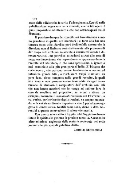 Il saggiatore giornale romano di storia, letteratura, belle arti, filologia e varietà