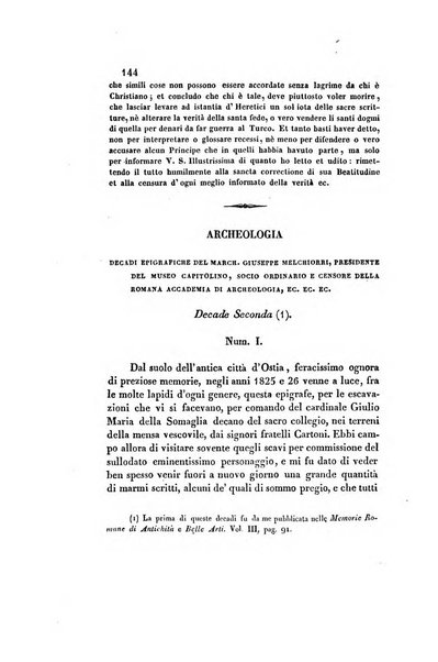 Il saggiatore giornale romano di storia, letteratura, belle arti, filologia e varietà