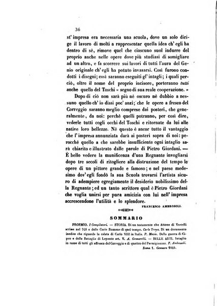 Il saggiatore giornale romano di storia, letteratura, belle arti, filologia e varietà