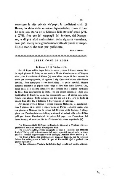 Il saggiatore giornale romano di storia, letteratura, belle arti, filologia e varietà