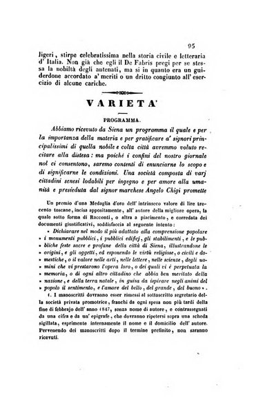 Il saggiatore giornale romano di storia, letteratura, belle arti, filologia e varietà