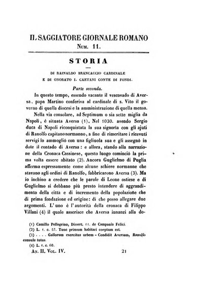 Il saggiatore giornale romano di storia, letteratura, belle arti, filologia e varietà