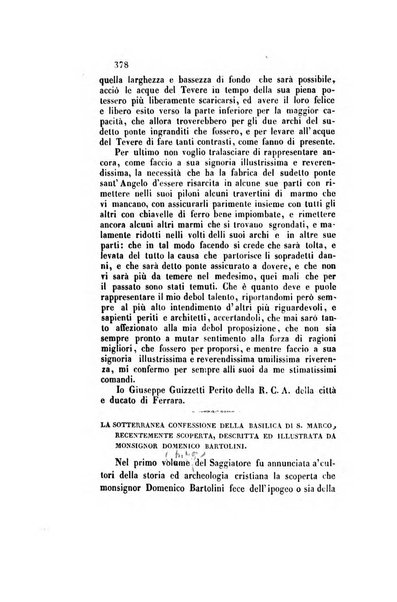 Il saggiatore giornale romano di storia, letteratura, belle arti, filologia e varietà