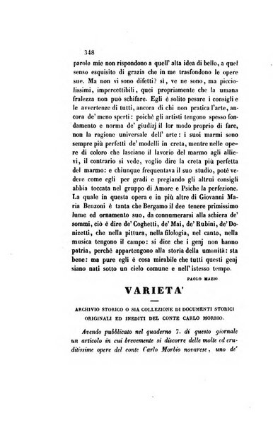 Il saggiatore giornale romano di storia, letteratura, belle arti, filologia e varietà