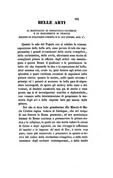 Il saggiatore giornale romano di storia, letteratura, belle arti, filologia e varietà