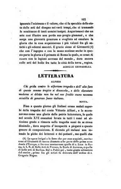 Il saggiatore giornale romano di storia, letteratura, belle arti, filologia e varietà