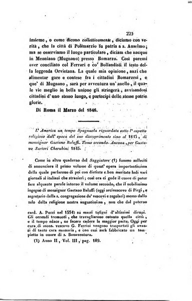 Il saggiatore giornale romano di storia, letteratura, belle arti, filologia e varietà