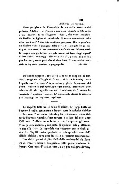 Il saggiatore giornale romano di storia, letteratura, belle arti, filologia e varietà