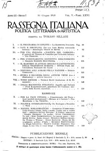 Rassegna italiana politica letteraria e artistica