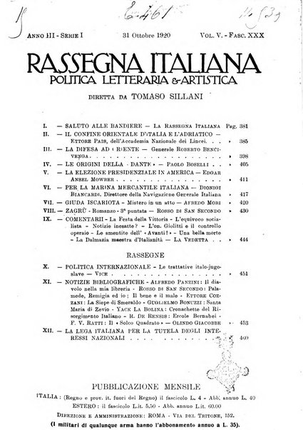 Rassegna italiana politica letteraria e artistica