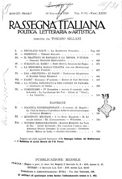 Rassegna italiana politica letteraria e artistica