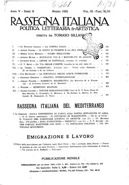 Rassegna italiana politica letteraria e artistica