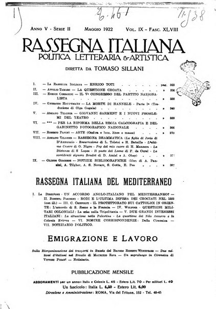 Rassegna italiana politica letteraria e artistica