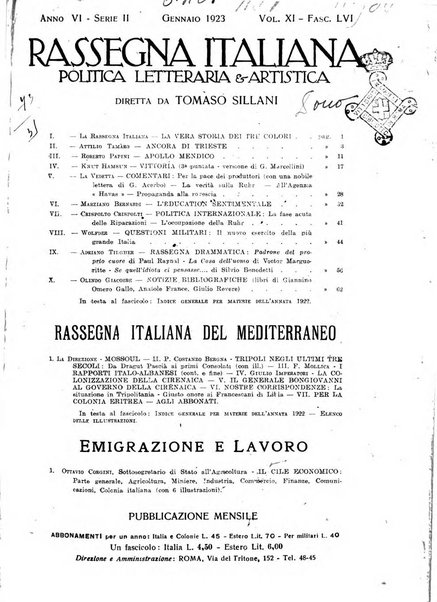 Rassegna italiana politica letteraria e artistica