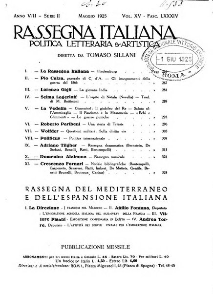 Rassegna italiana politica letteraria e artistica