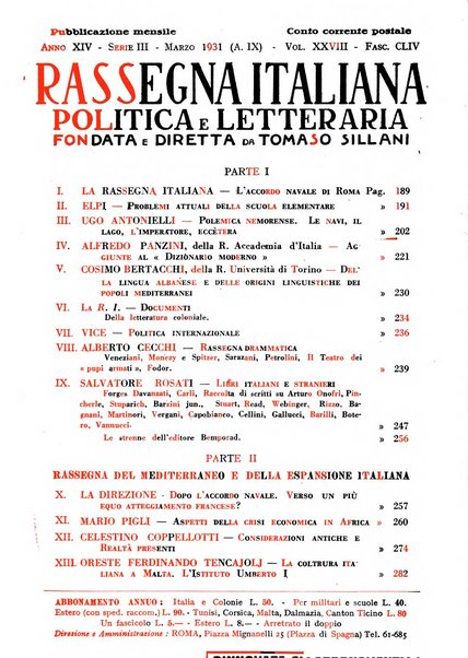 Rassegna italiana politica letteraria e artistica