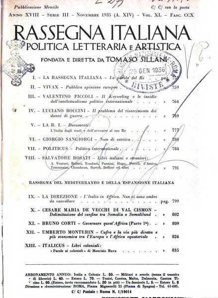 Rassegna italiana politica letteraria e artistica