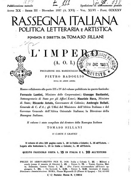 Rassegna italiana politica letteraria e artistica