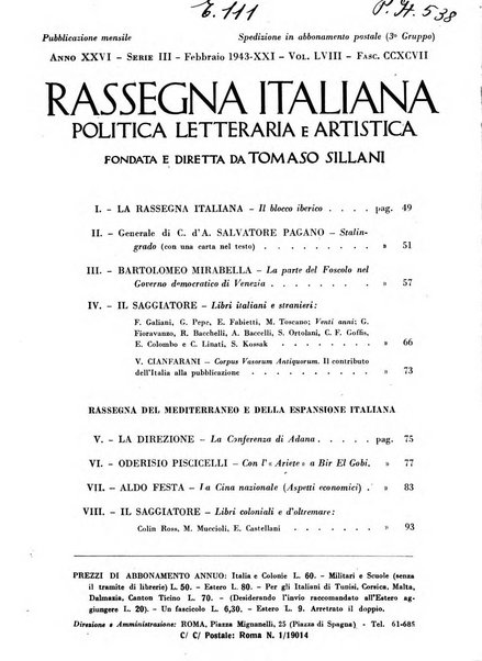 Rassegna italiana politica letteraria e artistica