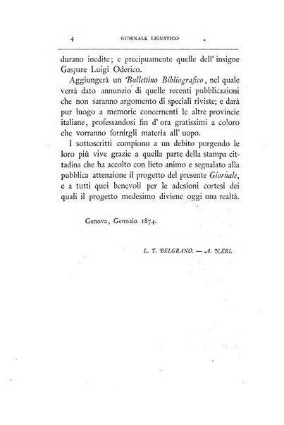 Giornale ligustico di archeologia, storia e belle arti