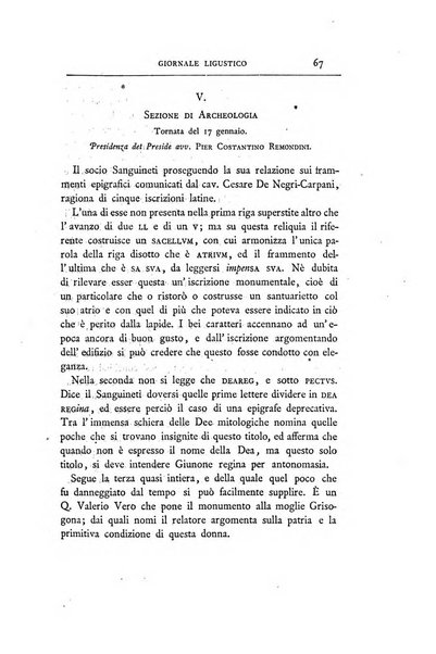 Giornale ligustico di archeologia, storia e belle arti