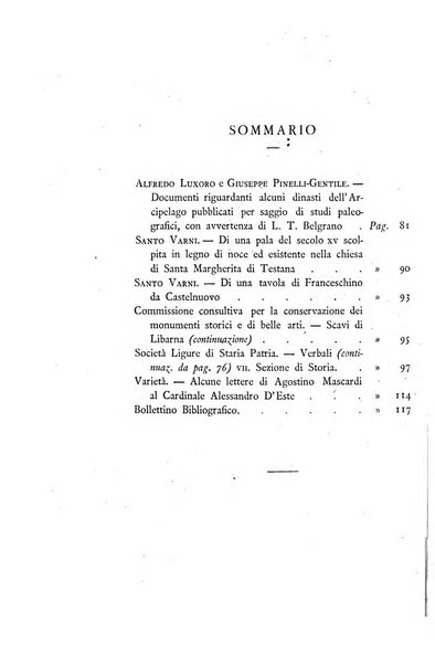 Giornale ligustico di archeologia, storia e belle arti