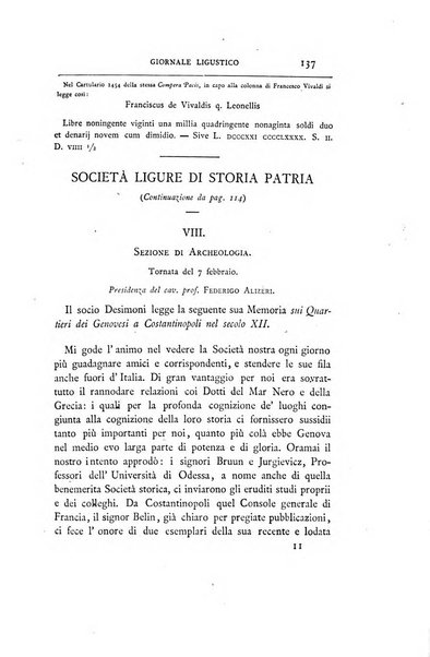 Giornale ligustico di archeologia, storia e belle arti