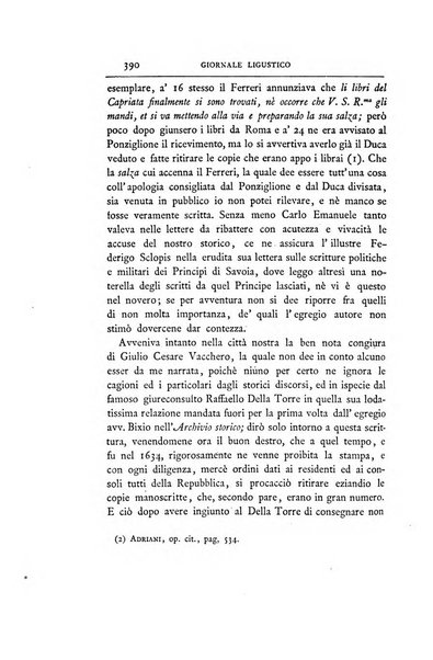 Giornale ligustico di archeologia, storia e belle arti