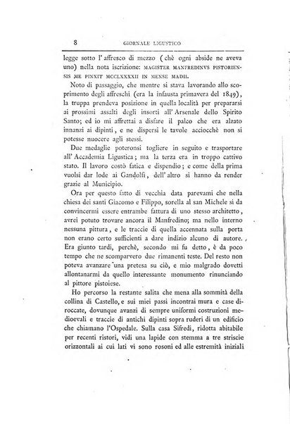 Giornale ligustico di archeologia, storia e belle arti