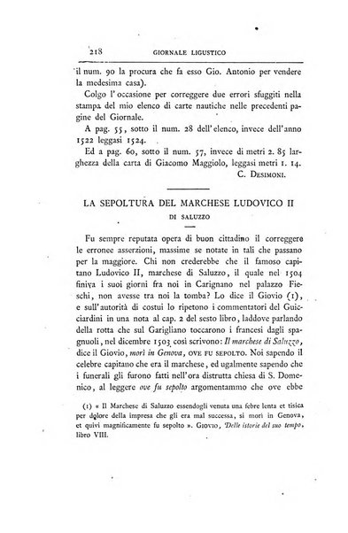 Giornale ligustico di archeologia, storia e belle arti