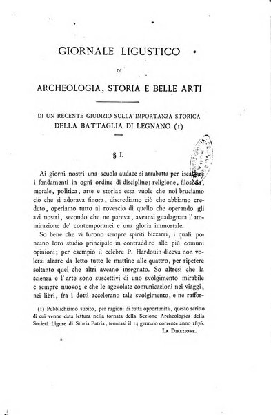 Giornale ligustico di archeologia, storia e belle arti