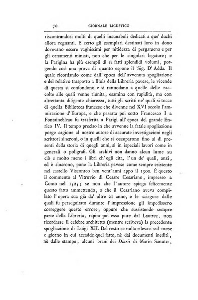 Giornale ligustico di archeologia, storia e belle arti