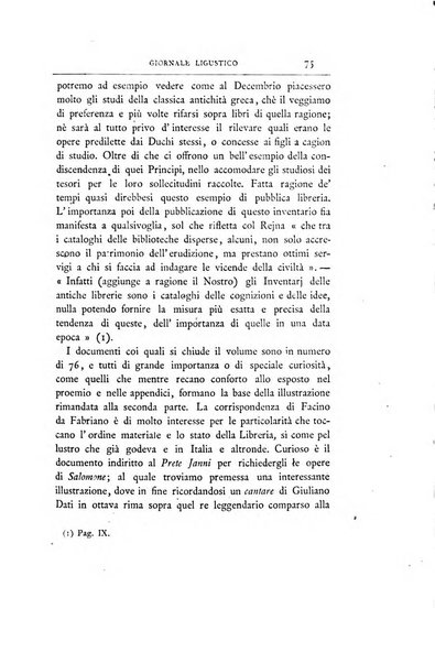 Giornale ligustico di archeologia, storia e belle arti