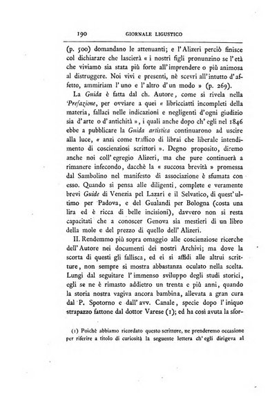 Giornale ligustico di archeologia, storia e belle arti