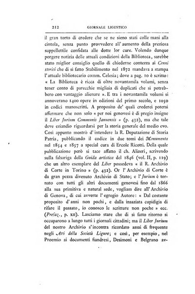 Giornale ligustico di archeologia, storia e belle arti