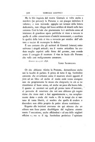 Giornale ligustico di archeologia, storia e belle arti