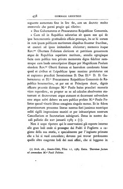 Giornale ligustico di archeologia, storia e belle arti